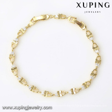 74921 Bestselling elegant simple style butterfly shape bracelet with artificial stone for women